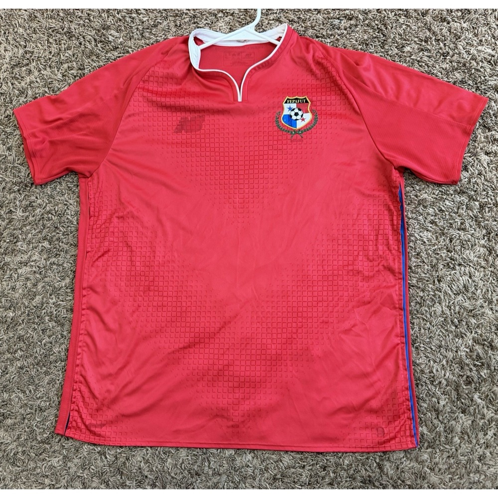 New Balance Panama National Team Red White Soccer Jersey Men's Size Large